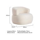 Ver imagem 4 de Poltrona Decorativa Sala de Estar Recepção Suiça Bouclé - Amarena Móveis