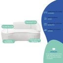 Ver imagem 6 de Kit Divã Recamier Orgânico Marrocos 200cm Lado Esquerdo e 1 Poltronas Amore Bouclé Branco