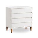 Ver imagem 3 de Cômoda Infantil 4 Gavetas Luny Branco com Nogueira