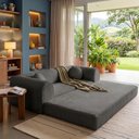 Ver imagem 2 de Sofá Cama Cotton 1,50m Xpand Tech Tecido Velourê Cinza Escuro Cama Inbox