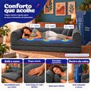 Ver imagem 6 de Sofá Cama Cotton 1,50m Xpand Tech Tecido Velourê Cinza Escuro Cama Inbox
