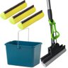 Rodo Mágico Espuma Absorvente Azul com 3 Refil Extra e Balde - 1