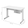 Mesa de Escritório Escrivaninha com 2 Gavetas Boston - Branco - 2
