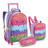 Kit Mochila Rodinha Infantil Menina Estampa Slime Super Fofa Seanite Sli41444 - 1