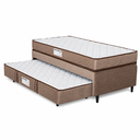Ver imagem 2 de Cama Box Solteiro com Auxiliar 3 em 1 Real Plus 88CMX188CM Marrom Design