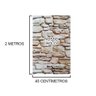 Kit Papel de Parede 5 Unidades Pedra Marrom Claro - 2