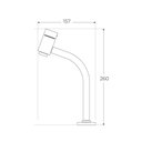 Ver imagem 1 de Torneira para Banheiro de Mesa Bica Média 1/2" Piazza Preto Addra