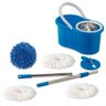 Spin Mop 360 Esfregão Cesto Inox com 3 refil Microfibra e 1 Refil Tira Pó - 1
