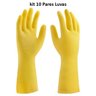Kit 10 pares luvas latex multiuso tam P - 1