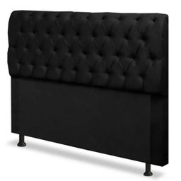 Kit Cabeceira Mais Calçadeira Baú Casal Queen 160cm para Cama Box Paris Suede Preto - Ds - 2