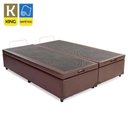 Ver imagem 2 de Cama Box Baú King Bipartido Sintético Sereneprime Marrom 192x203x44