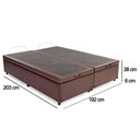 Ver imagem 3 de Cama Box Baú King Bipartido Sintético Sereneprime Marrom 192x203x44