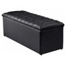 Calçadeira Recamier Baú Casal 140cm Sofia Napa Preto- Ds Estofados - 1