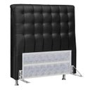 Ver imagem 1 de Cabeceira Casal King 195cm Ana Para Cama Box Napa Preto - DS Estofados