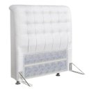 Ver imagem 1 de Cabeceira Casal King 195cm Ana Para Cama Box Napa Branco - DS Estofados
