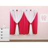 Cortina Infantil Pink Fuxico Para Quarto Com Xale 2,00m x 1,80m - Flor d' Liza - 1