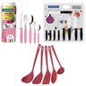 Kit Tramontina Jogo de Talheres e de Facas Faqueiro Inox + Utensílios Domésticos de Cozinha Nylon 44 - 1