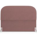 Ver imagem 3 de Cabeceira Cama Box Casal 160cm Lanna com Puff Recamier Doha W01 Suede Rosê - Lyam Decor