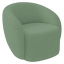 Ver imagem 1 de Poltrona para Sala de Estar Giratória Orgânica Garbin K04 Bouclê Verde - Mpozenato