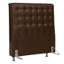 Ver imagem 1 de Cabeceira Solteiro 90cm Ana Para Cama Box Napa Marrom - DS Estofados