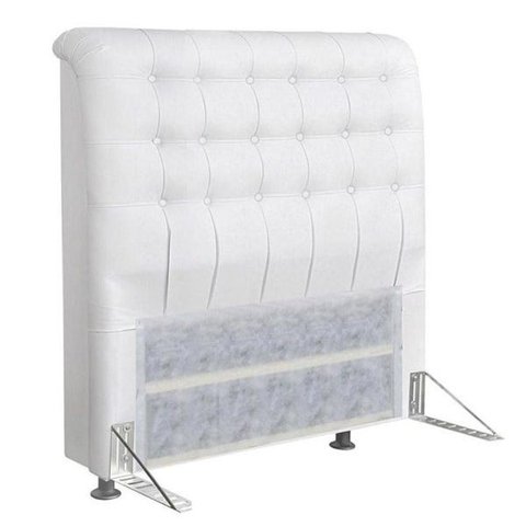 Cabeceira Solteiro 90cm Ana Para Cama Box Napa Branco - DS Estofados