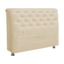 Ver imagem 3 de Cabeceira Solteiro 90cm Ana Para Cama Box Napa Bege - DS Estofados