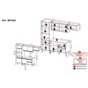 Ver imagem 2 de Cozinha Completa 7 Portas 1 Gaveta MDF MDP 251,5cm Cinza