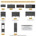 Ver imagem 4 de Cozinha Completa 7 Portas 1 Gaveta MDF MDP 251,5cm Cinza