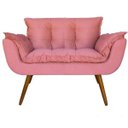 Ver imagem 1 de Namoradeira Poltrona Sofá Decorativa 2 Lugares Opalla Rosa - Sa Móveis