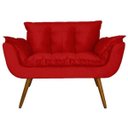 Ver imagem 1 de Namoradeira Poltrona Sofá decorativa 02 Lugares Opalla Vermelho - SA Móveis