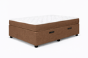 Ver imagem 1 de Kit Cama Box Baú Solteiro 88x188 cm + Colchão D33 Solteiro 20 cm Marrom Suede