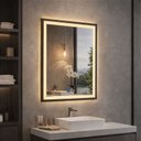 Ver imagem 7 de Espelho LED para Banheiro Retangular Touch 3 Cores de Luz com Desembaçador Bivolts 80x60cm