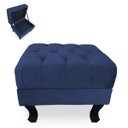 Ver imagem 2 de Puff Baú Retrô Luis XV Capitonê Suede Azul Marinho