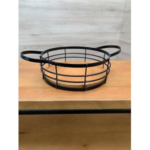 Fruteira Redonda Mesa Ferro e Madeira Minas Artesanato