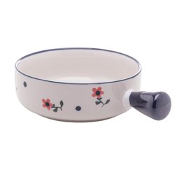 Travessa Redonda Cerâmica 21,5x5,5ccm Vintage Flores - Wolff - 1