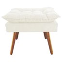 Ver imagem 2 de Puff Decorativo Opalla Pés Palito Napa Branco