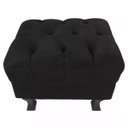 Ver imagem 2 de Puff Baú Retrô Luis XV Capitonê Suede Preto