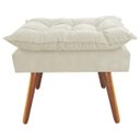 Ver imagem 2 de Puff Decorativo Opalla Pés Palito Suede Bege