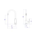 Ver imagem 3 de Misturador Monocomando de Mesa para Cozinha Deca Level One Cromado - 2251.c