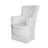 Kit Poltrona Amamentação Balanço e Puff Emilly Napa Branco - DS Estofados - 3