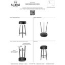 Ver imagem 5 de Kit Com 05 Banco Banqueta Pés Palito Paris Suede Retrô - Salaone