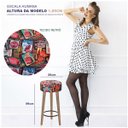 Ver imagem 3 de Kit Com 05 Banco Banqueta Pés Palito Paris Suede Retrô - Salaone