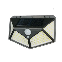Luminária Energia Solar Parede 100 LED Sensor Presença 3 Funções Lâmpada - 1