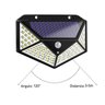 Luminária Energia Solar Parede 100 LED Sensor Presença 3 Funções Lâmpada - 6