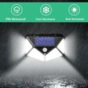 Ver imagem 3 de Kit 3 Luminária Energia Solar Parede 100 LED Sensor Presença 3 Funções Lâmpada