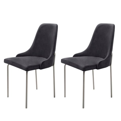 Conjunto com 2 Cadeiras Metal Vicenza Moderna Mobilia