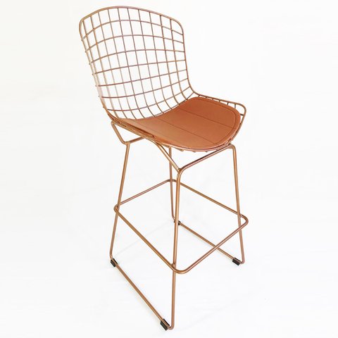 Banqueta para bancada alta BERTÓIA Cobre Altura 80cm - Direto de Fábrica
