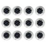 Luminária Solar Spot Jardim 8 LEDs Espeto Grama Kit 12 Uni Iluminaçao Chao Gramado Fazenda - 5