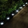 Luminária Solar Spot Jardim 8 LEDs Espeto Grama Kit 12 Uni Iluminaçao Chao Gramado Fazenda - 2
