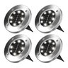 Luminária Solar Spot Jardim 8 LEDs Espeto Grama Kit 12 Uni Iluminaçao Chao Gramado Fazenda - 10